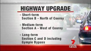 Bruce Highway Cooroy to Curra Discrace Seven Local News [upl. by Nerwal]