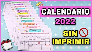 HAZ TU PROPIO CALENDARIO SIN IMPRIMIR NADA  PAPELERÍA CASERA  NatyGloss [upl. by Spindell]