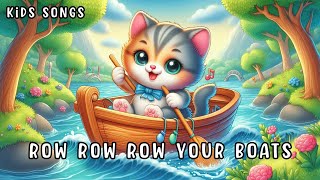 ROW ROW ROW YOUR ❤️ BOATS 💞💞 Song chil kids baby  Nursery rhymes amp kids song [upl. by Suivatnad]