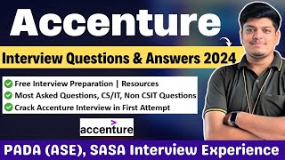 Accenture Interview Questions amp Answers  PADA amp SASA Interview Experience Technical  HR Interview [upl. by Soalokcin203]