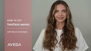 Heatless Waves HowTo with Bea Carmichael  Aveda [upl. by Ahtram]