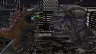 Godzilla Destroy All Monsters Melee Godzilla 2000 VS Orga Hard GCN [upl. by Ahsimet]