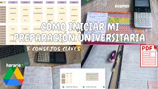 CÓMO INICIAR UNA PREPARACIÓN UNIVERSITARIA  UNMSM  5 CONSEJOS CLAVES [upl. by Nyleve]