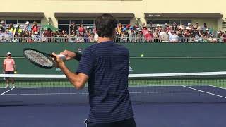 ROGER FEDERER UP CLOSE  Indian Wells 2019 Practice Clip 3 [upl. by Ysnat]