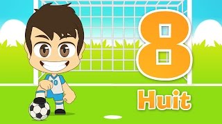 Learn French Numbers with Football for children 1 10 Numbers in French for Kids with Zakaria [upl. by Gnuhp772]