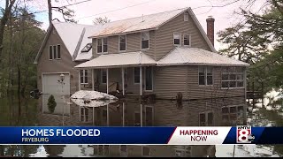 Fryeburg homes flood as Lovewell Pond swells [upl. by Rramal]