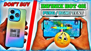 INFINIX HOT 40i PUBGBGMI TEST  infinix hot 40i PUBGBGMI gameplay  Heating  Battery Drain Test [upl. by Cale601]