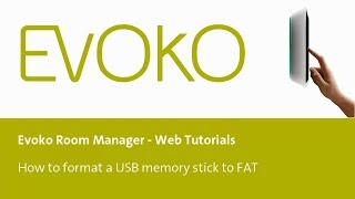 How to format a USB memory stick to FAT file system for your Evoko Room Manager [upl. by Gneh]