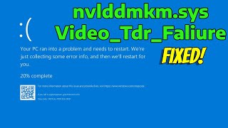 How To Fix Video TDR Faliure nvlddmkmsys in Windows 11 [upl. by Oicam629]