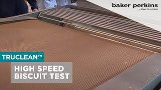 Baker Perkins TruClean™ Rotary Moulders High Speed Biscuit Piece Test [upl. by Nezam607]