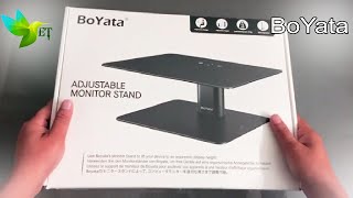 Unboxing and Review  BoYata adjustable monitor stand [upl. by Rurik396]