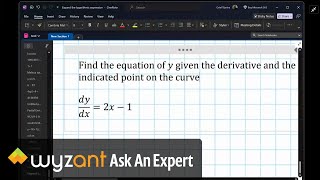 Find the equation of y given derivative and point on curve [upl. by Dymphia782]