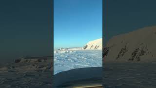 Driving on the Arctic Ocean ice through the hummocks arctic polar [upl. by Elicec]