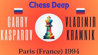 Garry Kasparov vs Vladimir Kramnik Paris France 1994 [upl. by Nwahsek]