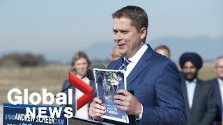 Canada Election Andrew Scheer releases Conservative Party platform [upl. by Hanima]