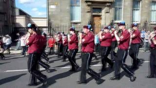 Heart of Midlothian Whiterock Larkhall and Millar Memorial Flute Bands parade through Glasgow [upl. by Chelsea]