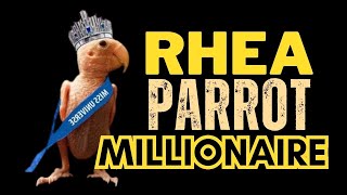 Rhea The featherless parrot that conquers Instagram and your heart MillionairePets [upl. by Lyrahs]