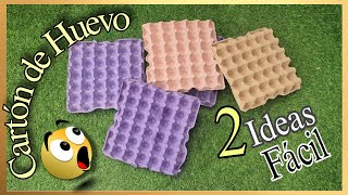 2 Increíbles Ideas con CARTONES DE HUEVO Fácil y Económico de Hacer Cubetas de Huevo Manualidades [upl. by Emee]