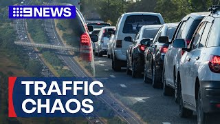 Major traffic delays in Sydney and Melbourne after Easter long weekend  9 News Australia [upl. by Matti338]