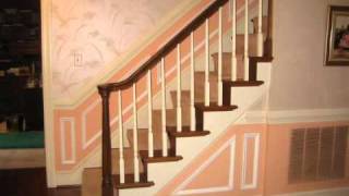 Wainscoting installation on stairswmv [upl. by Eelime]