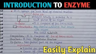 Introduction To Enzyme  Cofactor Coenzyme And Prosthetic Group  Class 11 [upl. by Eniamor]