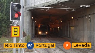 Porto Rio Tinto Metro Stations Walk Levada 4K [upl. by Jarib]