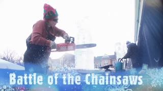 Ice Sculpture Festival in Downtown Collingwood [upl. by Alicec]