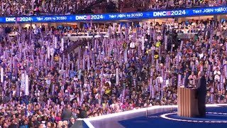 Kamala Harris to accept party nomination as DNC wraps up [upl. by Nauqad84]