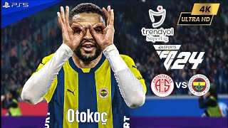 EA FC 24  Antalyaspor vs Fenerbahçe  Süper Lig 2024 Full Match ft EnNesyri Džeko  PS5™ 4K60 [upl. by Laertnom]