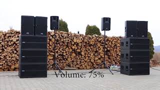 RCF TTS26A  RCF TT25A II  LOUD Speakers Soundcheck 25KW [upl. by Esilrac]