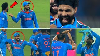 Jadeja requesting Rohit for DRS India took 2 Wickets with 3 Balls beat South Africa in World Cup [upl. by Anoynek258]