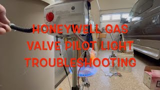 Honeywell Gas Valve Water Heater Pilot Trouble shooting steps [upl. by Gawain835]