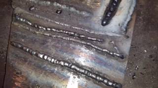 6011 amp 6013 welding rod practice welds [upl. by Kaufman]