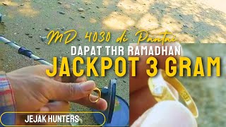 Moment Jackpot 3gr Cincin emas di pantai metaldetecting md40dapatemas goldbeach [upl. by Aiselad]