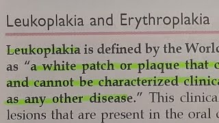 Leukoplakia and Erythroplakia  SPECIAL PATHOLOGY [upl. by Devlen265]