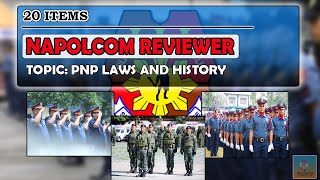 20 ITEMS NAPOLCOM REVIEWER  PNP LAWS AND HISTORY I PNP [upl. by Adnwahsar]