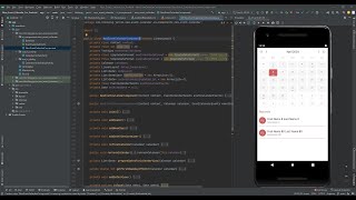 Event Calendar View for Android Using Java No XML With Full Source Code [upl. by Adnarram]