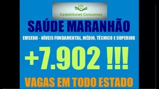 CONCURSO PÚBLICO EMSERH SAÚDE MARANHÃO TODOS NÍVEIS DICAS [upl. by Price]