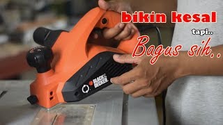 Review Mesin Planer BLACK amp DECKER KW712  Mesin Sugu Ketam Pasah Serut Kayu [upl. by Wedurn577]