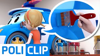 Lets Paint the Rescue Team🖌️  Robocar POLI Clip  Cartoon for Children  Robocar POLI TV [upl. by Stroud795]