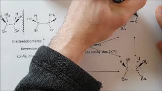 Molécules à 2 carbones asymétriques  diastéréoisomères et énantiomères [upl. by Shanney823]