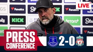 Jurgen Klopp PostMatch Press Conference LIVE  Everton 20 Liverpool [upl. by Donia]