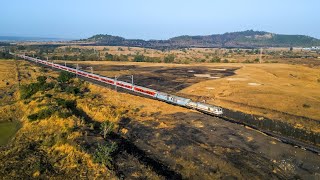 22221 PushPull Rajdhani Almost Crossing 22222 PushPull Rajdhani Express [upl. by Herold]