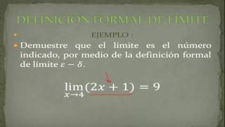 Definición formal de límite Épsilon Delta [upl. by Ahsinrad]