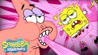 SpongeBob Gets Everyone In A Sticky Situation 🍬  Full Scene The Gift of Gum  SpongeBob [upl. by Aerdnac155]