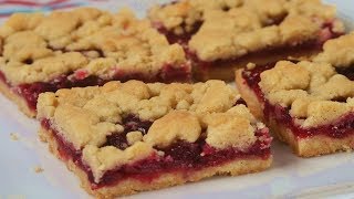 Cranberry Shortbread Bars Recipe Demonstration  Joyofbakingcom [upl. by Arriat]