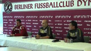 Pressekonferenz zum Pokalspiel beim BFC Dynamo [upl. by Nikos]