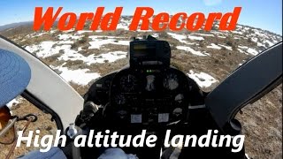 World RECORD high altitude landing Rotorway Helicopter [upl. by Carree267]