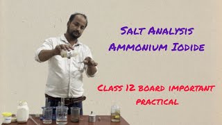 SALT ANALYSIS  CATION AND ANION DETECTION  AMMONIUM IODIDE [upl. by Blanc]