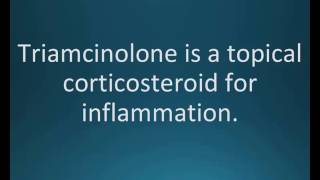 How to pronounce triamcinolone Kenalog Memorizing Pharmacology Flashcard [upl. by Walczak603]